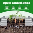 thumbnail image 3 of 3-In-1 Galvanized Raised Garden Bed with Cover Metal Planter Box Kit, 6x3x1 FT, Protecting Plant Growth, 2 Zippers Windows, Open-Ended Base, Double-Sided Galvanized Metal, Greenhouse for Cabbage, 3 of 8