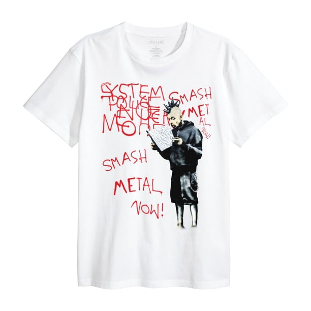 Camiseta gráfica Elevenparis Hombre Smash Metal blanca M