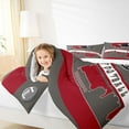 thumbnail image 4 of Homewish Sport City Silhouette Queen Comforter Set,Football Rugby Helmet Bedding Sets,Red Brown Bedding Comforter Set For Bots Kids,Breathable Home Decor Reversible,3 Pieces, 4 of 8