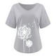 thumbnail image 4 of Elegante mujer con cuello en V estampado camiseta blusa Tops sudadera OAVQHLG3B Store  lin121212, 4 of 4