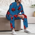 thumbnail image 7 of Sikiie Colorful Ladybird Mens Pajama Set, Soft Warm Long Sleeve Sleepwear, Cozy Button-Down Pjs for Men-XX-Large, 7 of 7
