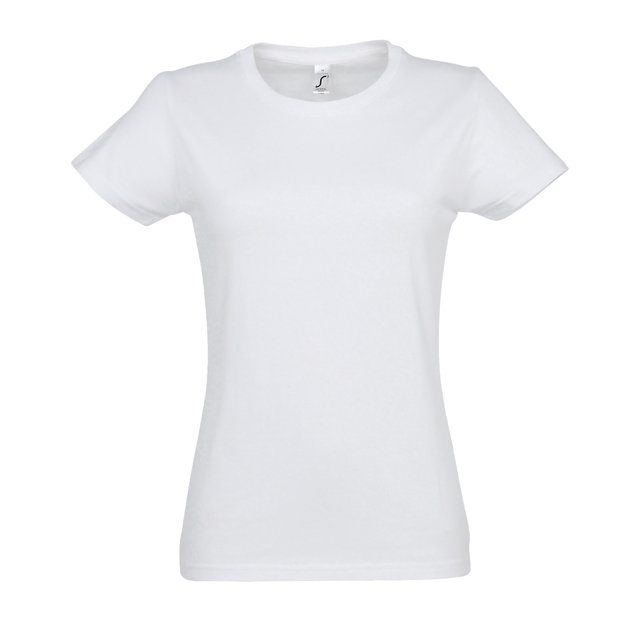 SOLS - Camiseta de manga corta Imperial para mujer (Blanco)