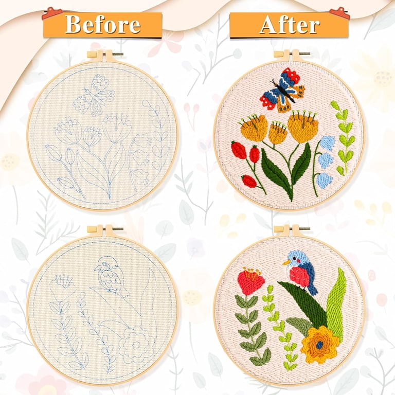 VETPW Punch Needle Embroidery Kit, Butterfly & Bird Design photo 6