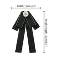 thumbnail image 2 of INSPIRE CHIC Women's Bowknot Rhinestone Ribbon Bow Brooch Pre-Tied Bow Tie, 2 of 5