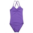thumbnail image 5 of Alvivi Girls One-Piece Ballet Dance Leotard Criss Cross Spaghetti Strap Solid Color Bodysuit Dancewear 3-14, 5 of 7