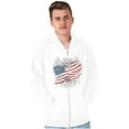 thumbnail image 4 of United States Flag Patriotic American Hoodie Sweatshirt Women Men Brisco Brands X, 4 of 6