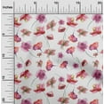 thumbnail image 1 of oneOone Cotton Poplin Twill White Fabric Flower Watercolor Sewing Craft Projects Fabric Prints By Yard 56 Inch Wide, 1 of 4