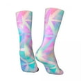thumbnail image 4 of Ombre Geo Print Socks Winter Pastel Stockings Fashion Ladies Warm Soft Socks Custom Cycli, 4 of 7