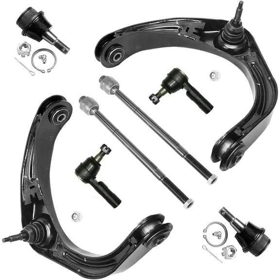 Detroit Axle - 8pc Front Upper Control Arms Lower Ball Joints Tie Rods Replacement for Dodge Ram 1500 Fits select: 2008 DODGE RAM 1500 ST/SLT, 2007 DODGE RAM 1500 ST