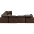 thumbnail image 5 of Meridian Furniture Indulge 193.5" Velvet U-Shaped Modular Sectional in Brown, 5 of 10