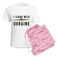 thumbnail image 6 of CafePress - I Stand With Ukraine Women's Light Pajamas - Women's Short Sleeve Print T-Shirt and Pants Light Cotton Pajama Set, 6 of 7