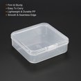 thumbnail image 4 of Unique Bargains Boîte de Rangement Carrée en Plastique Transparent 65x20mm avec Couvercle, Lot de 12, 4 of 5
