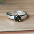 thumbnail image 6 of Moldavite Ring, 925 Silver Ring, Statement Ring, Prong Setting Ring, Minimalist Ring, Cocktail Ring, Pretty Ring, Boho Ring, Engagement Ring, 6 of 6
