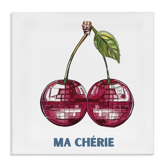Stupell Industries Eclectic Ma Cherie Cherries Canvas Art, 24 x 24, by Amelia Noyes