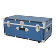 Seward Trunks Lockable Adult Wood Storage Chest with Wheels in Mist