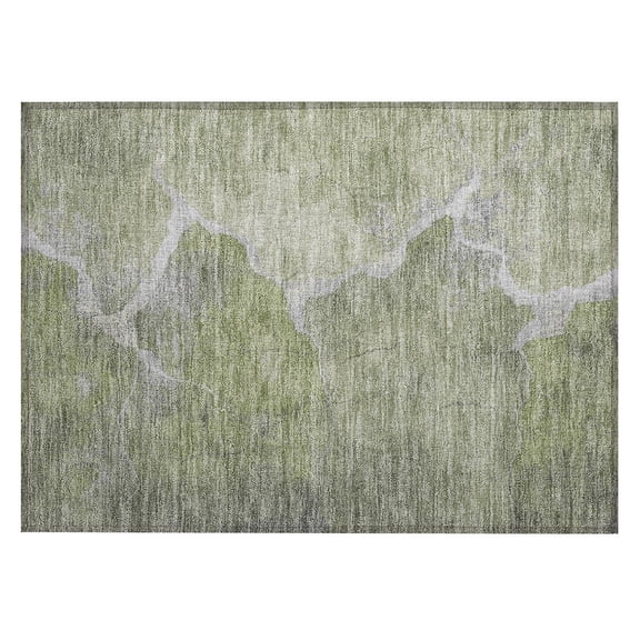 Dalyn Rugs Machine Washable Indoor/Outdoor Chantille Green 1'8" x 2'6" Rug