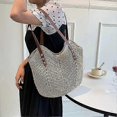 thumbnail image 2 of Tote Bag for Women Large Capacity Summer Beach Travel Handbag Shoulder Bag with Zipper, 2 of 5