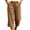 *Khaki, variant on VBVC Women's Cotton-Linen Button Hem Capri Pants , Elastic Waist Cropped Pants For Women , Ladies' Lightweight Summer Culottes with Pockets,Army Green,S-2XL