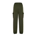 thumbnail image 4 of HXWCHs Women's Lined Cargo Sweatpants Loose Fit Athletic Joggers WITH Multiple Pockets for Casual Fall Outfits M Green, 4 of 6