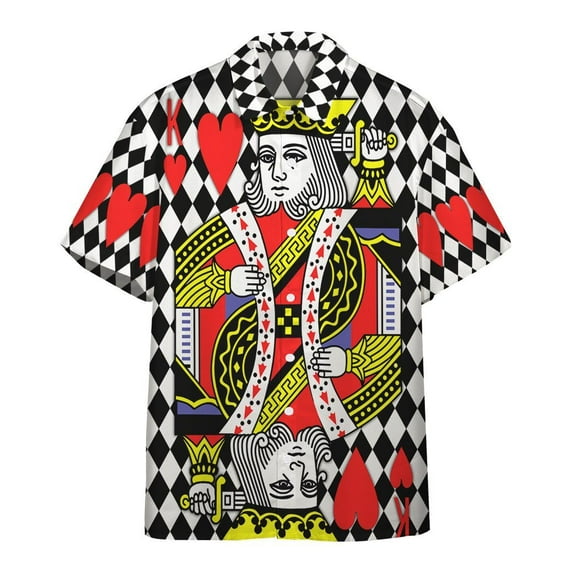 King of Heart 3D Custom Casino Poker Hawaiian Shirt