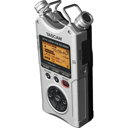Tascam dr 40 silver 4-Track Portable Digital Recorder, (Best Portable 8 Track Digital Recorder)