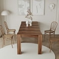 thumbnail image 2 of Holaki 20”-118.5”L Extendable Foldable Dining Table for 10 People, Wood Modern Rustic Rectangle Expandable Kitchen Living Meeting Room Furniture, 6 Tabletop Length Options, Walnut, 2 of 11