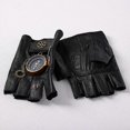 thumbnail image 4 of Steampunk Gants en Cuir PU Sans Doigts Boussole Hommes Femmes Mode Hip Hop Punk Gants Demi-Doigts, 4 of 5
