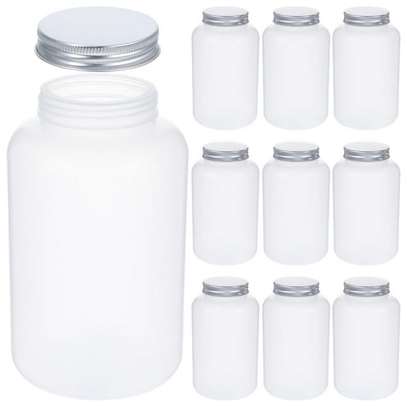 Masteelf 10pcs Juice Bottles With Caps Plastic Bottles With Caps Clear Water Bottle Used For Juicing Bottles Smoothie Bottle Juice Containers 500ml