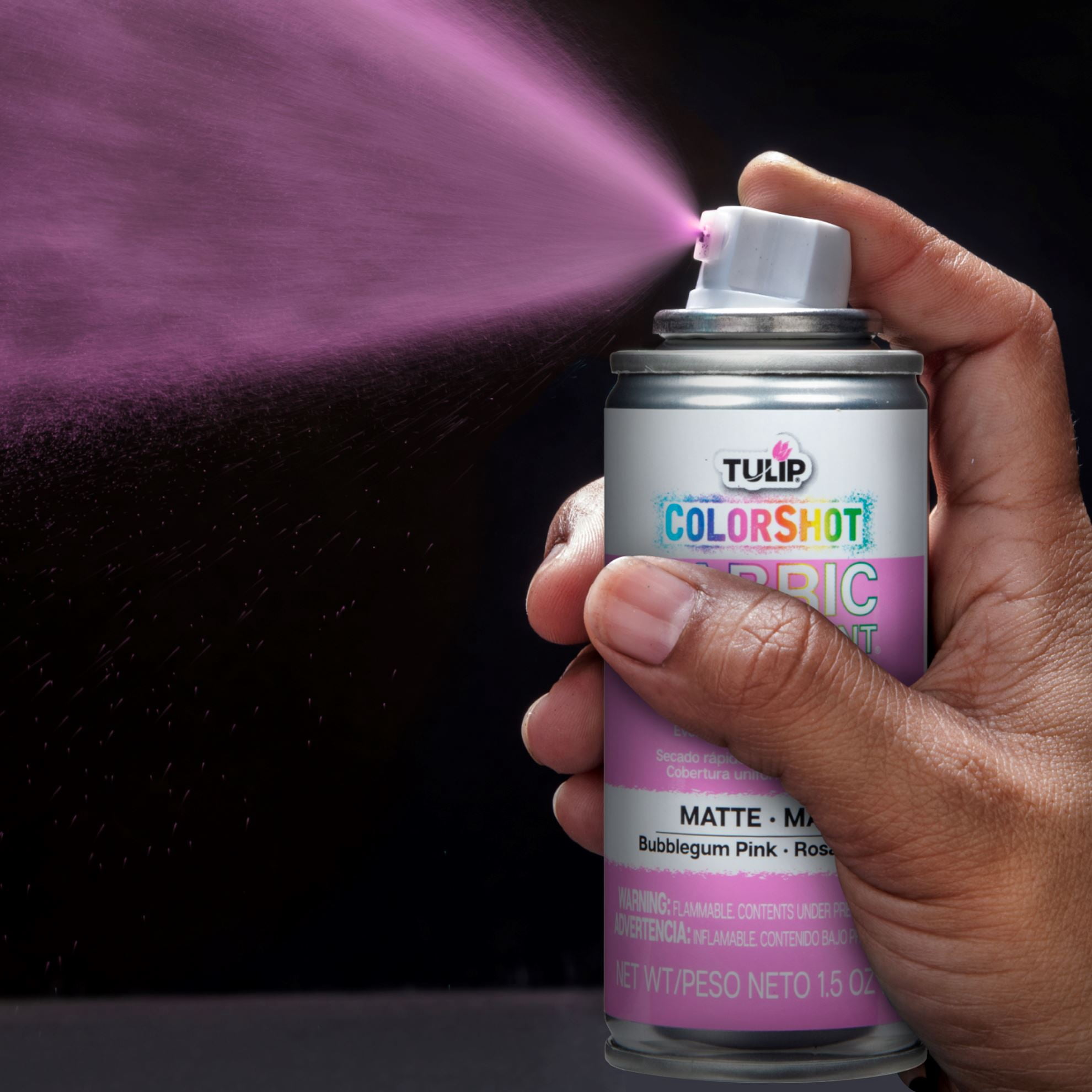 Tulip ColorShot Instant Fabric Spray Paint, Festival Colors, 5 Pack (1.5 oz Mini Cans) – Permanent Spray-On Fabric Paint for Clothes & DIY Projects