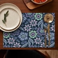 thumbnail image 4 of Pioneer Flower Floral Print Pattern Summer Placemats Table Placemats Set Of 6-Linen Kitchen Washable Placemats Table Mats 12x18 Inch Non-Slip Heat Resistant, 4 of 5