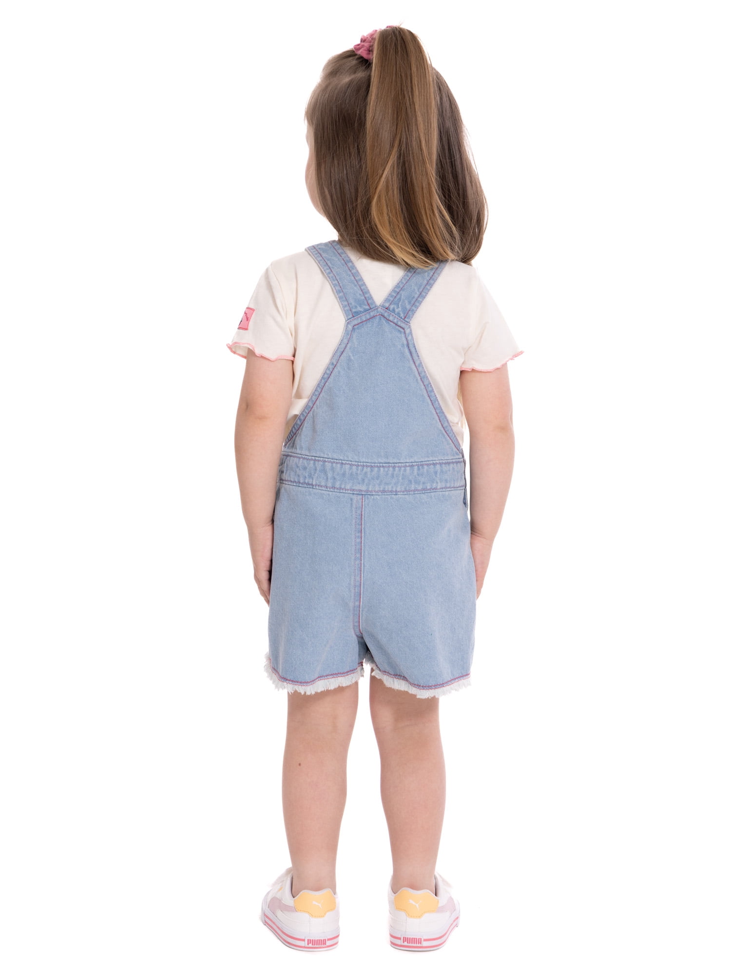 Strawberry Shortcake Toddler Girls Denim Shortall and Short Sleeve Tee Set, 2-Piece, Sizes 12M-5T
