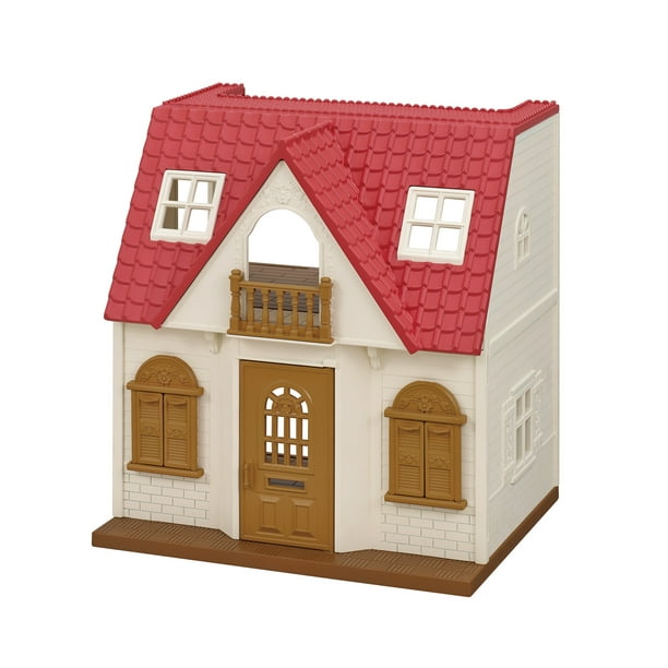 Calico Critters Red Roof Cozy Cottage, Complete Set with Figure and