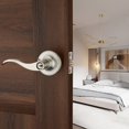 thumbnail image 4 of LinenLoon Wave Lever Keyed Entry Door Lock/ Door Knob Hardware Wave Handle and Closet Lockset (805SN-L), 4 of 4
