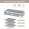 thumbnail image 5 of Underbed Storage Organizers,2-Pack Fabric Bins with Reinforced Handles&Label Pockets for Clothes,Blankets,and Seasonal Items, 5 of 8