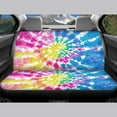 thumbnail image 4 of KUIFORTI Fashion Tie Dye Automobile Seat Cover Sets 4 Pcs, Front Seat Protector Carseat Rear Split Bench Cover Comfortable Universal for Car Truck SUV Easy to Install, 4 of 7