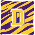 thumbnail image 7 of Letter K Monogram - Tiger Stripe - Purple Gold Fabric Decorative Pillow, 7 of 7