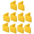 thumbnail image 1 of 10pcs Yellow Soft PVC Angle Iron Foot Pad L Shaped Edge Leg Cover 63 x 63mm, 1 of 7
