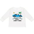 thumbnail image 3 of Inktastic Convertible Hair Don't Care with Black Hair and Blue Car Girls Long Sleeve Toddler T-Shirt, 3 of 5