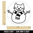 thumbnail image 2 of Snowman Cat Christmas Self-Inking Rubber Stamp Ink Stamper - Orange Ink - Medium 1 Inch, 2 of 7