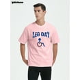 thumbnail image 3 of Leg Day Funny Handicap Workout and Gym | Mens Humor Graphic T-Shirt, Pink, 2XL, 3 of 9