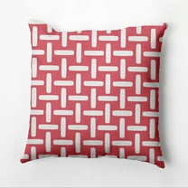 Simply Daisy 16" x 16" Geometric Decorative Outdoor Pillow, Pink|Orange (1 count)