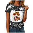 thumbnail image 2 of Akiihool Womens Fall Clothes Ghost Halloween T-Shirt for Women Cute Ghost Cat Graphic Tee Spooky Season Shirt Vintage Short Sleeve Casual Fall Tops (Black,XXL), 2 of 6