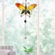 thumbnail image 3 of Paquete de 2 adornos de bola de cristal atrapasueños de cristal de mariposa para ventana, hogar, jardín al aire libre, 3 of 5