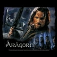 thumbnail image 2 of Men's The Lord of the Rings Two Towers Aragorn Ready for Battle  Graphic Tee Black 2X Large, 2 of 5