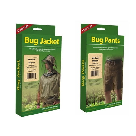 Coghlan's Bug Suit Pants & Jacket Medium Black Unisex Lightweight Mosquito