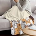 thumbnail image 3 of Cartoon Cat Blanket Soft Cozy Warm Twin Blanket for Bed, Plush Fuzzy Flannel Fleece Blankets for Sofa, Modern Simple Funny Cute Animals Art Throw Blankets for Couch, Gifts for Men, 60"x80", 3 of 9