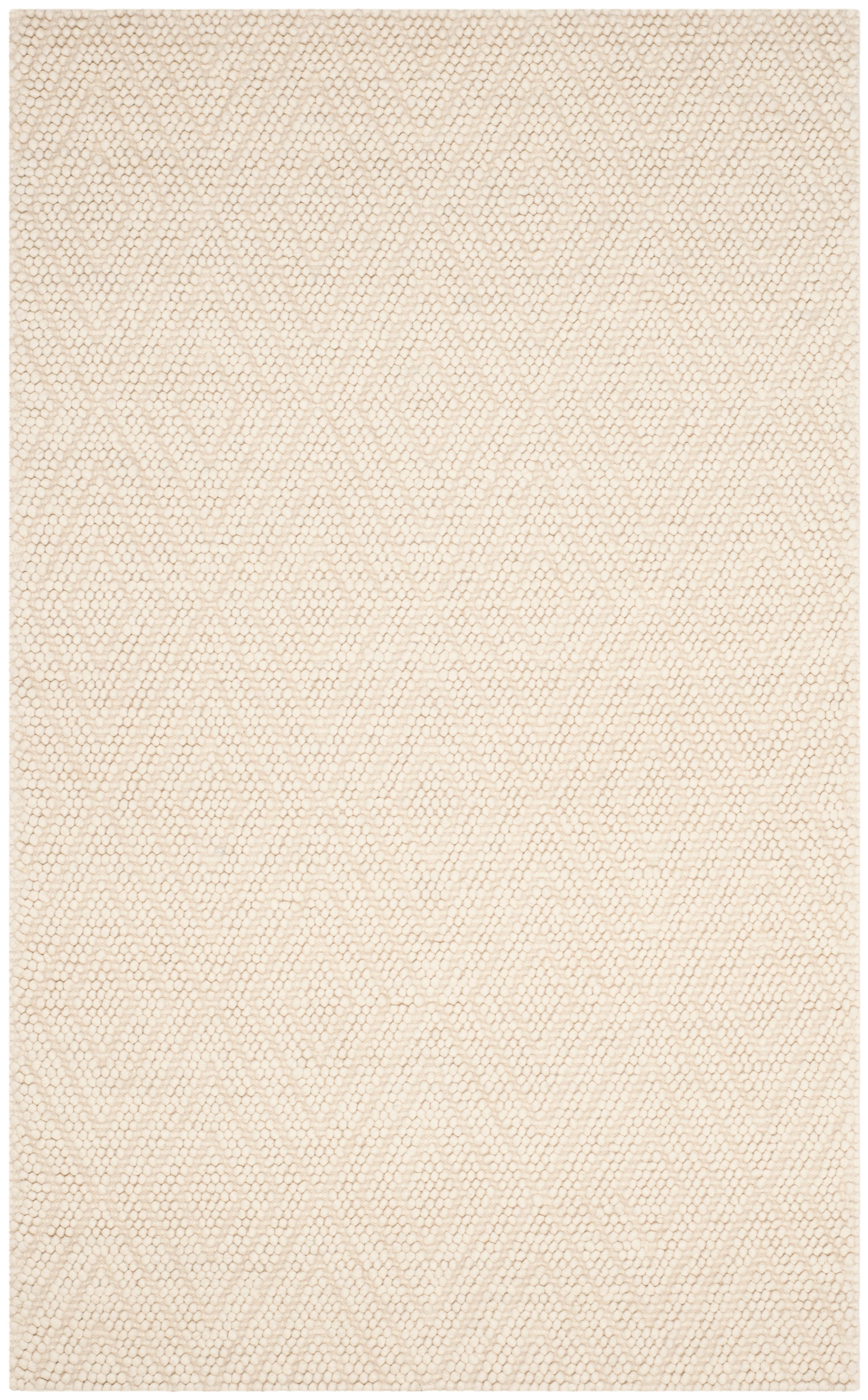 SAFAVIEH Natura Glenda Geometric Diamonds Wool Area Rug, Ivory, 9' x 12'