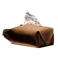 thumbnail image 1 of Leather Tissue Holder for Car Leather Tissue Case Dual-Use Roll Paper Containers Tissue Case Cover with Detachable Handle for Car Bathroom Camping smart, 1 of 8