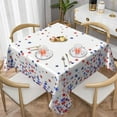 thumbnail image 2 of 4th of July Tablecloth 54 Inch Square Patriotic Stars Table Cloth American Independence Day Memorial Day Table Cover for Kitchen Party Dining Picnic Indoor Outdoor Decor, 2 of 6