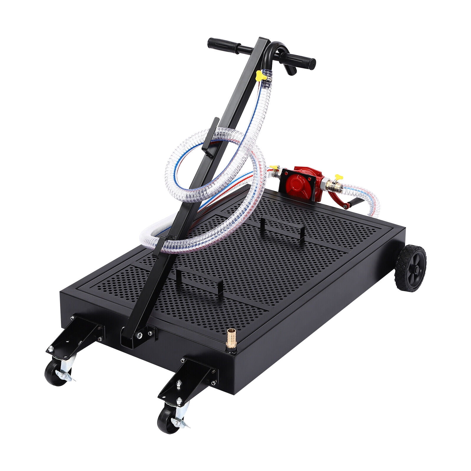 Modern Black Oil Drain Pan, 15 Gallon Oil Drain Tank, Large Capacity Oil Change Pan 15gal Capacity Steel
